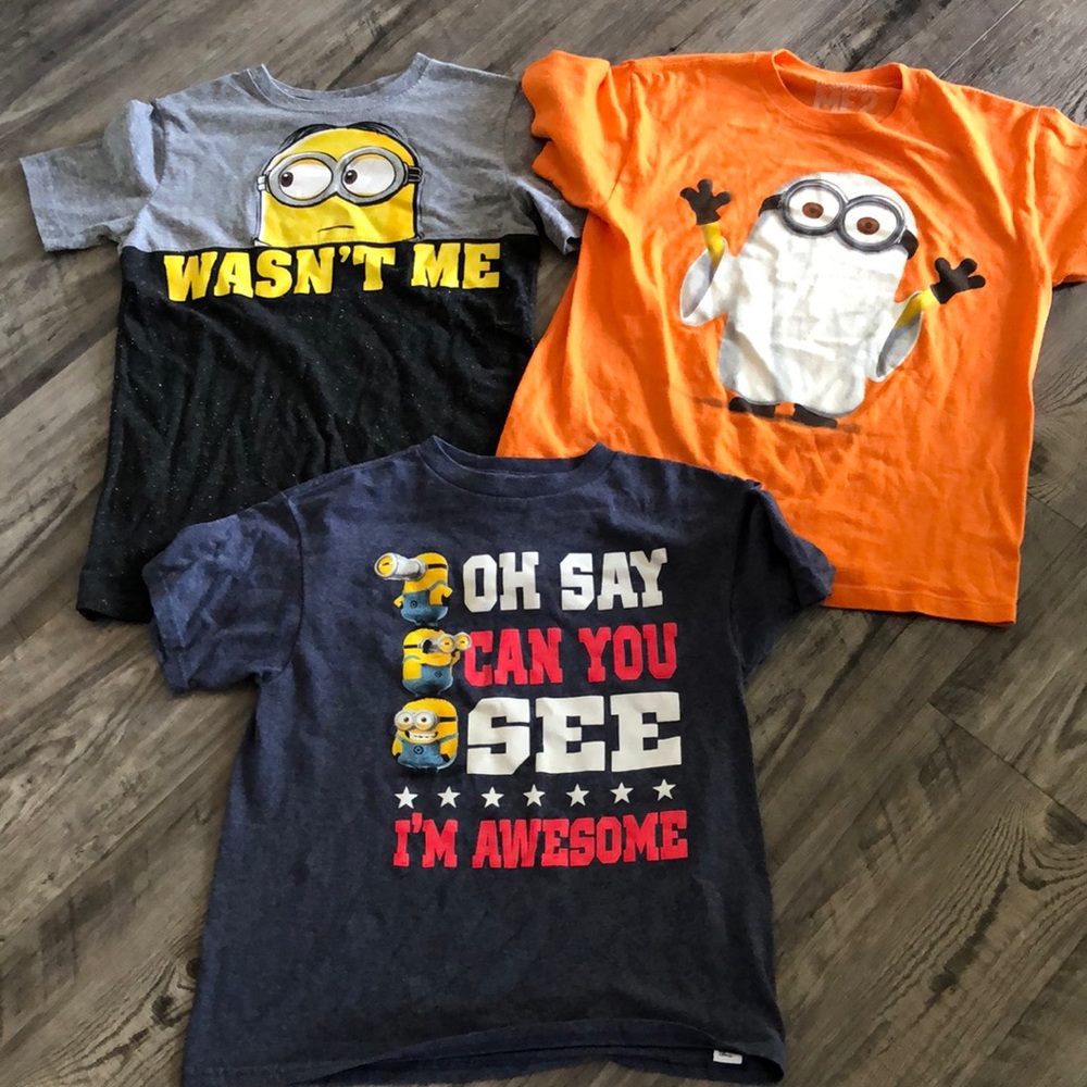 Minions shirts, size 10/12